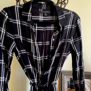 Black button up dress